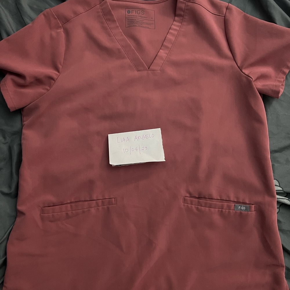 Figs Casma Top in Mauve